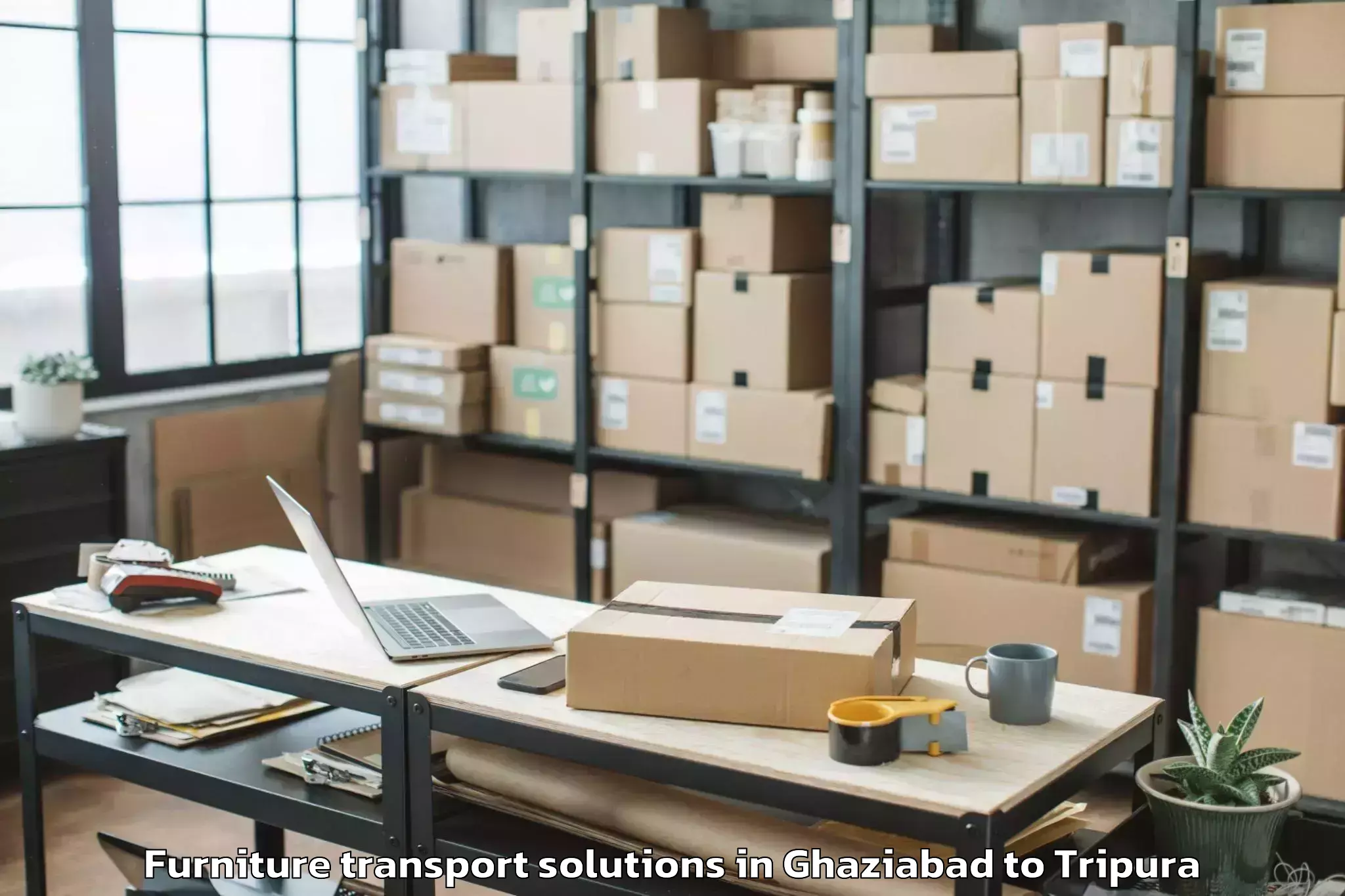 Affordable Ghaziabad to Ambassa Furniture Transport Solutions